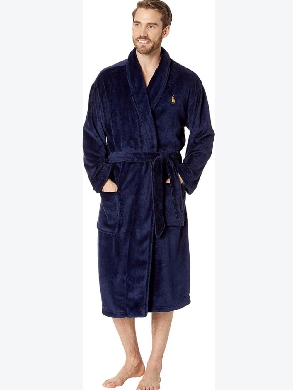 Polo Ralph Lauren Blue Plush Robe Size S/M
